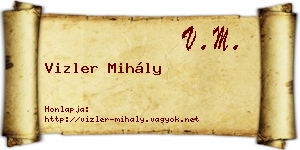 Vizler Mihály névjegykártya