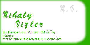 mihaly vizler business card